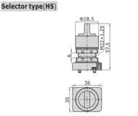 M3HS21006GT M3 SERIES SELECTOR TYPE<BR>3 WAY 2 POSITION N.C. , 1/8" NPT PORTS GREEN BUTTON,